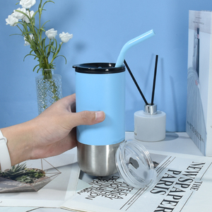 Multi-Design 16oz <strong>Cup</strong> New <strong>Personalised</strong> Outer Stainless Steel Inner Plastic <strong>Travel</strong> Coffee Mug Cold Coffee <strong>Cup</strong> With Custom logo - Product Image 5