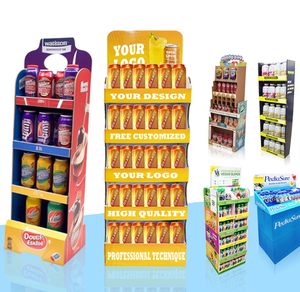Exhibidor de Piso para Bebidas Embotelladas, Vino, Cerveza y Promoción de Bebidas, Exhibidores de Cartón Modernos - Product Image 1