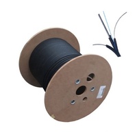 Câble de branchement FTTH GJYXFCH GJYXCH 1, 2 ou 4 fibres monomodes G657A1 G657A2, câble à fibre optique aérien extérieur autoportant avec fil d'acier