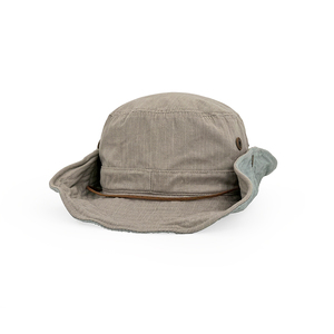 Sombreros de pescador de algodón Vintage con logotipo bordado personalizado de ala ancha sombrero de pescador Retro desgastado liso personalizado con cuerda - Product Image 3