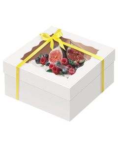 Caja para Pastel Blanca con Ventana, Bases Redondas <span class=keywords><strong>Blancas</strong></span> para Pastel de 12 Pulgadas, Contenedores para Pastel de 12 Pulgadas, 10 Metros de Cinta de Seda Dorada - Product Image 2
