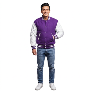 Wholesale High Quality Men's Letterman Baseball Varsity Jacket Custom Printed Embroidery Formal Stand Collar <b>Camouflage</b> Coated - Product Image 1