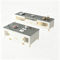 Table basse moderne multifonctionnelle relevable et pliable 2-en-1, table à manger combinée pour salon, OEM ODM