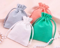 Pochette en coton mousseline bio réutilisable et écologique, sac en toile à cordon personnalisé avec logo, sac de rangement anti-poussière pour emballage cadeau