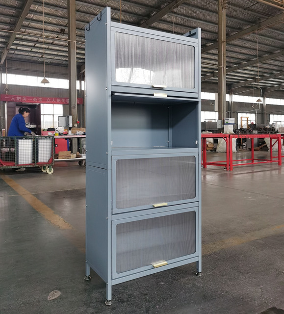 Luoyang Direct Modern Design Furniture Metal Kitchen Storage Cabinet Shelf With Door for Sale