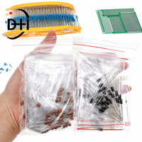 Kit de composants électroniques pour le bricolage Assortiment de résistances Condensateurs triodes LED Potentiomètre PCB Résistance variable