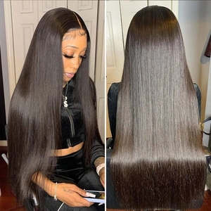 Peluca de cabello humano liso de 13x6 y 30 pulgadas, postizo de encaje Frontal <span class=keywords><strong>Hd</strong></span>, pelo virgen sin procesar, pelo fino de 40 pulgadas, venta al por mayor - Product Image 4