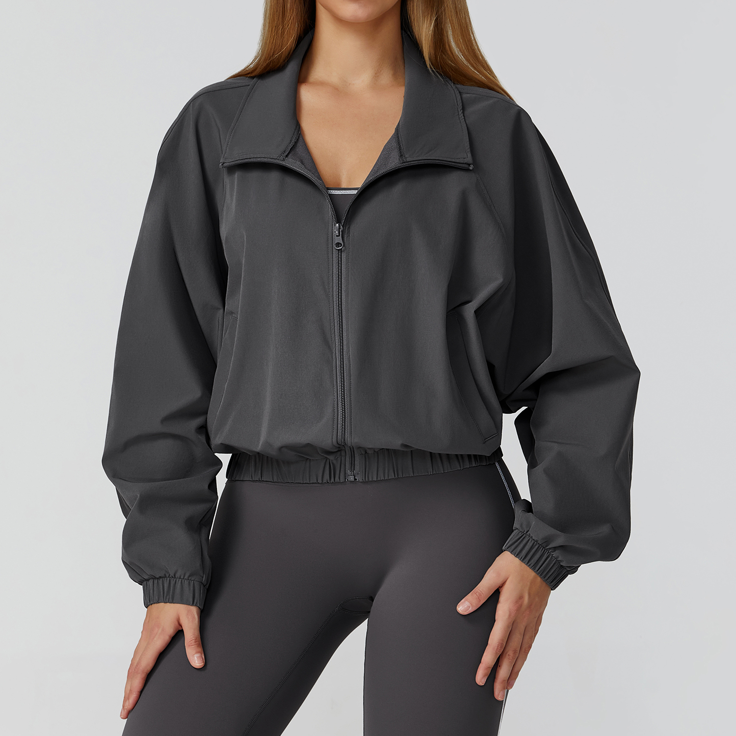 Loose jacket-- Grey