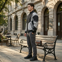 Blouson Bomber Techwear Noir Argenté Standard Col Montant Style Urbain Personnalisé ODM Vêtement d'extérieur en Gros Écologique Respirant