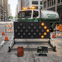 Panneau de signalisation directionnel pour travaux routiers / Panneau de signalisation directionnel par induction pour véhicules de nettoyage urbain - Prix