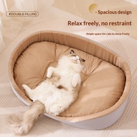 Coussin de lit d'hiver pour chien et chat, amovible, lavable, en coton PP, chaleur pour toutes les saisons, utilisation en intérieur, sans assemblage, fournitures pour animaux de compagnie