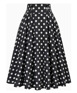 Falda Midi de Mujer con Cintura Natural, Doble Abotonadura, Estilo Vintage Casual, Corte en A, con Pliegues y Bolsillos, Transpirable y Ecológica para Verano - Product Image 4