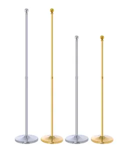 Indoor Flagpole Holder Factory Price Office Table Flag With Pole And2m 2.6m Gold Silver Flagpole Indoor Flag pole basis