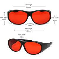 Lunettes de sécurité professionnelles à lumière UV pour lampes UV à longueur d'onde de 190 nm à 490 nm, lunettes de protection anti-UVC bloquant la lumière bleue