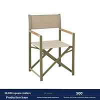 Meubles de jardin de style nordique pour villa, hôtel, camping, terrasse, tables et chaises pliantes, véranda, chaises en alliage d'aluminium haut de gamme
