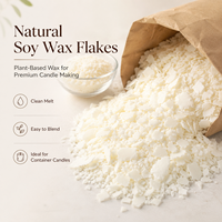 Cire de soja naturelle artisanale de luxe en flocons, 100 % pure et biologique, en vrac, pour la fabrication de bougies