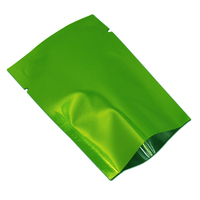 Pochettes d'échantillons personnalisées à fermeture éclair holographique laser, scellées à chaud, en aluminium brillant, pour emballage de masques cosmétiques