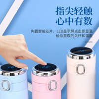Termo inteligente de 17oz con pantalla táctil LED Pantalla de temperatura Taza de aislamiento de acero inoxidable Botellas de agua inteligentes