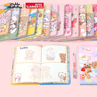 Cuaderno de Tapa Dura MKA5, Diario Grueso con Dibujos Animados, Papelería Bonita para Niñas