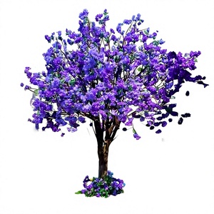 Künstliche <span class=keywords><strong>Jacaranda</strong></span>- und Pfirsichblütenbäume, Großformatige Lila Stoffbäume für Innen- und Außendekoration - Product Image 1