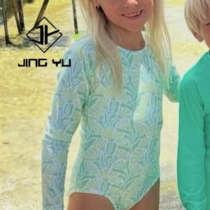 Maillot de bain de haute qualité, imprimé hawaïen, protection solaire, vêtements de bain pour enfants, bikini pour filles en nylon recyclé personnalisé - Product Image 3