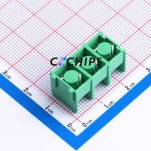 MX7620-7.62-03P-GN01-Cu-S-A Barrier Terminal Block Through hole,P=7.62mm Connector Two Sides 7.62mm 1x3P Straight Pin - Product Image 2
