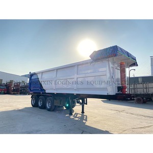 Semi-<span class=keywords><strong>remorque</strong></span> benne basculante tri-<span class=keywords><strong>essieux</strong></span> en acier robuste avec benne arrière pour le secteur minier, capacité de charge >30000kg - Product Image 6