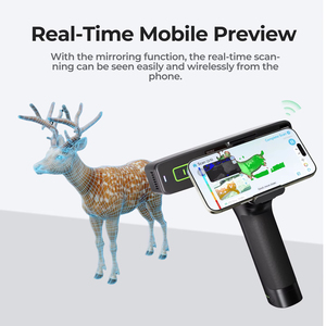 Creality Lite 3D เครื่องสแกนแบบพกพาไร้สาย 0.05 มม. สแกนสีเต็มรูปแบบ ป้องกันการสั่นไหว Lite Wireless เครื่องสแกนไร้สายแบบพกพา - Product Image 2