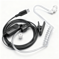 Auricular de un Solo Lado con Conector de 3.5mm y Tipo-C para Teléfono Móvil, PC, Reproductor de Música, Guía de Viajes, Atracciones Turísticas, Micrófono y Altavoz
