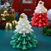 Coffret Cadeau Bougie Parfumée Pin d'Aromathérapie Arbre de Noël Créative Faite à la Main Décoration de Noël Cadeaux Artisanaux