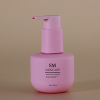 Bouteille d'emballage personnalisée en plastique PE caoutchouté mat vide de 90/100/120/200/300 ml pour lotion, cosmétiques, shampoing, désinfectant pour les mains ou huile capillaire