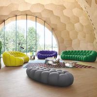 Roche Bobois Elegant Modern Luxury Fabric Fauteuil Bubble Chair Nouveau design Fauteuil d'appoint rose pour la détente à la maison pour l'appartement