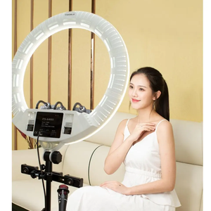 Lampe annulaire 100W FS 640II Photographie vidéo Diffusion en direct Youtube Vlog Fill Ring Light Eyelash Artist avec trépied de 2m - Product Image 5