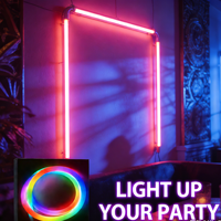 Tube lumineux SPI Chasing RGB 25mm 360 ° Éclairage 3D flexible SK6812, bande néon RGB colorée, application/télécommande pour la décoration de bar/discothèque
