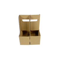 Porte-gobelet jetable portable en gros poignée avec logo personnalisé imprimé 2-4 tasses boîte de transport pour tasses à café doublure éponge