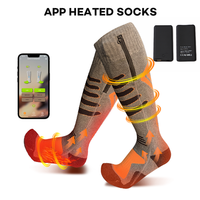 Chaussettes chauffantes électriques rechargeables à 3 modes, chaussettes thermiques d'hiver USB avec poche zippée, design doux et respectueux de la peau, offrant un soutien aux pieds