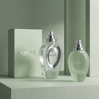 Flacon de parfum de luxe 100 ml avec boîte personnalisée, flacon vide en verre dépoli avec atomiseur à pompe