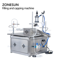 Machine de remplissage et de pressage de bouchons rotative pour tubes à réactifs en plastique, ampoules et petites bouteilles avec pompe magnétique ZONESUN ZS-AFC1C