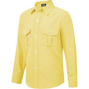 Chemise habillée à manches longues pour garçons, en tissu Oxford, avec poche poitrine, coupe classique, idéale pour l'uniforme scolaire - Product Image 5