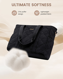 LOVEVOOK Bolso Tote Acolchado de 15.6 y 17 Pulgadas <span class=keywords><strong>para</strong></span> <span class=keywords><strong>Mujer</strong></span>, Bolso de Mano <span class=keywords><strong>para</strong></span> Portátil, Gran Capacidad, <span class=keywords><strong>para</strong></span> Trabajo y Oficina - Product Image 3
