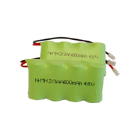 RC Car Tank Robot Lampu Darurat Alarm DIY Paket Baterai Pengganti 4.8V 600mAh 2/3AA Baterai Ni-MH Dengan Konektor SM