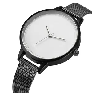 Relógio de quartzo feminino de luxo com pulseira de aço inoxidável relógio elegante impermeável para senhoras meninas do fabricante