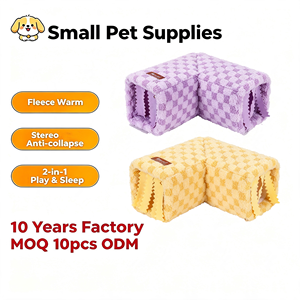 Túnel Ninho Dobrável em Ângulo Reto para Pequenos Animais, Formato Variável, Quente e Macio, em Poliéster, Esconderijo de Inverno para <span class=keywords><strong>Hamster</strong></span> e Porquinho-da-Índia - Product Image 1