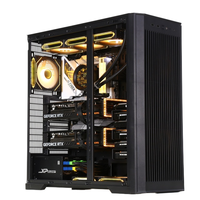 Gabinete de PC OEM AI SUPER EATX de Torre Media Completa con Flujo de Aire ARGB, Gabinete de Computadora para Juegos con USB 3.0 Tipo-C, Gabinete Personalizado DIY, Mini NAS para Almacenamiento