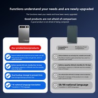 Enregistreur vocal intelligent ultra-fin en alliage d'aluminium 64 Go avec IA pour réunions et traduction synchronisée