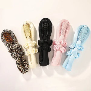 TikTok Venta caliente Magic 100% Pure Silkstyling Satin Sleeping Hair Curling Wave Rollers Silk Heatless Hair Curler - Product Image 2