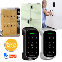 KEMUU Serrures numériques à clavier pour casiers de salle de sport à usage unique, armoire électronique Ttlock en mode public avec empreinte digitale et mot de passe