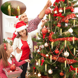 Bougies <span class=keywords><strong>LED</strong></span> avec télécommande sans fil, <span class=keywords><strong>flamme</strong></span> <span class=keywords><strong>vacillante</strong></span>, idéal pour noël, 12 pièces - Product Image 4