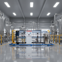 Système de traitement d'eau industriel RO 30TPH, usine de purification entièrement automatique, pompe PLC, stockage d'eau pour usine chimique