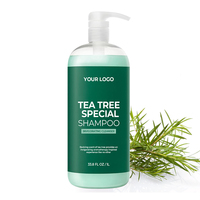 Shampoo Nettoyant Végétalien à l'Huile d'Arbre à Thé OEM ODM pour Cheveux Bouclés Abîmés - Liquide Hydratant Lissant et Contrôle du Sébum